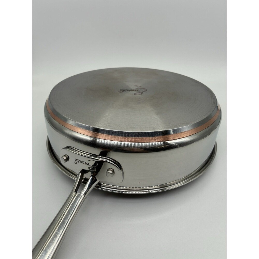 Emeril by ALL CLAD 3 Qt Sauce Pan 10" Saute Stainless Skillet W/ LID Copper Core - Picture 13 of 16
